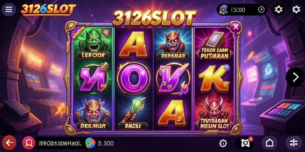 Tampilan menegangkan dari permainan 3126SLOT dengan elemen horor.