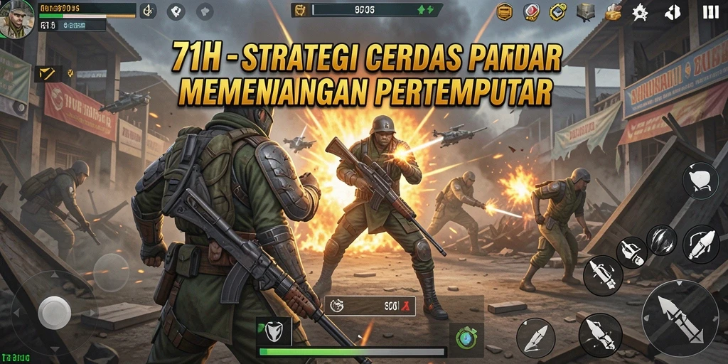 Tampilan gameplay 71H yang mendebarkan dan strategis.