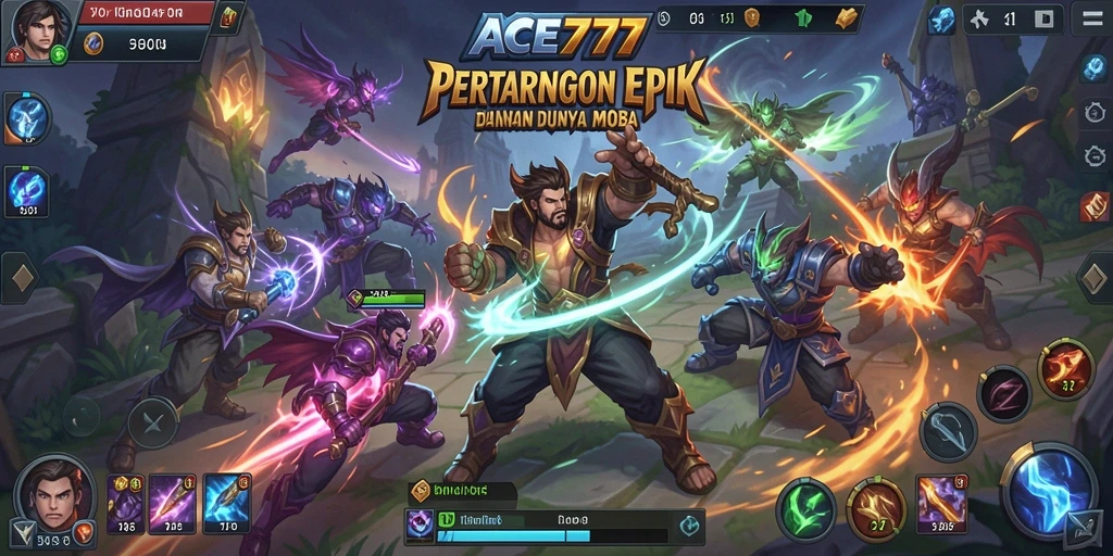 Gameplay seru ACE777 dengan pertarungan tim yang intens.
