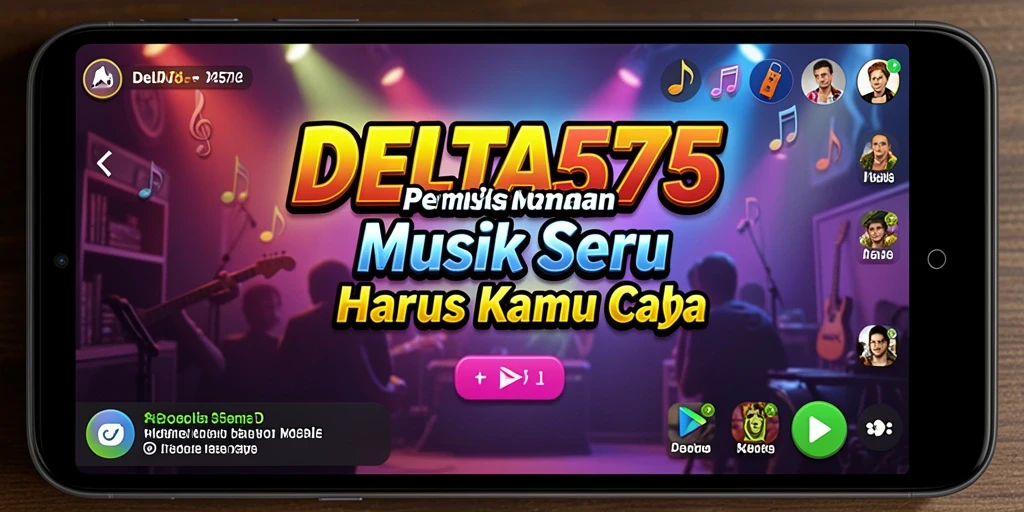 Screenshot dari gameplay DELTA575 yang penuh warna dan interaktif.