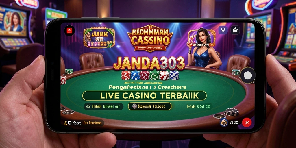 Screenshot JANDA303 menampilkan dealer langsung dan gameplay yang mengesankan.