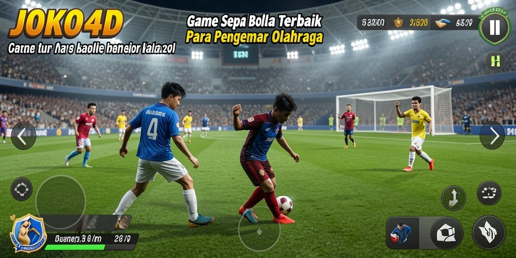 Tangkapan layar JOKO4D menampilkan gameplay sepak bola yang seru.