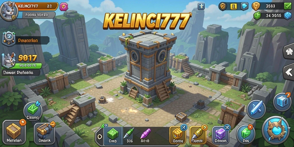 Screenshot gameplay menunjukkan strategi tower defense yang menarik.