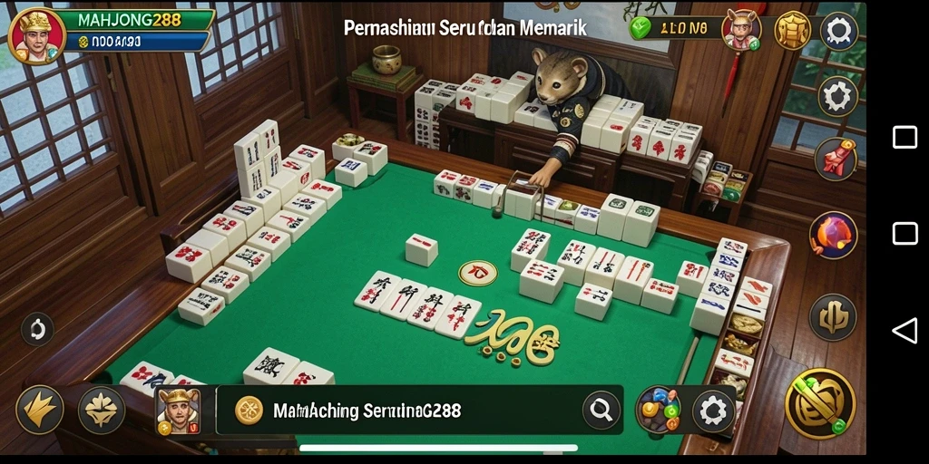 Tampilan gameplay MAHJONG288 yang menarik saat memancing ikan.