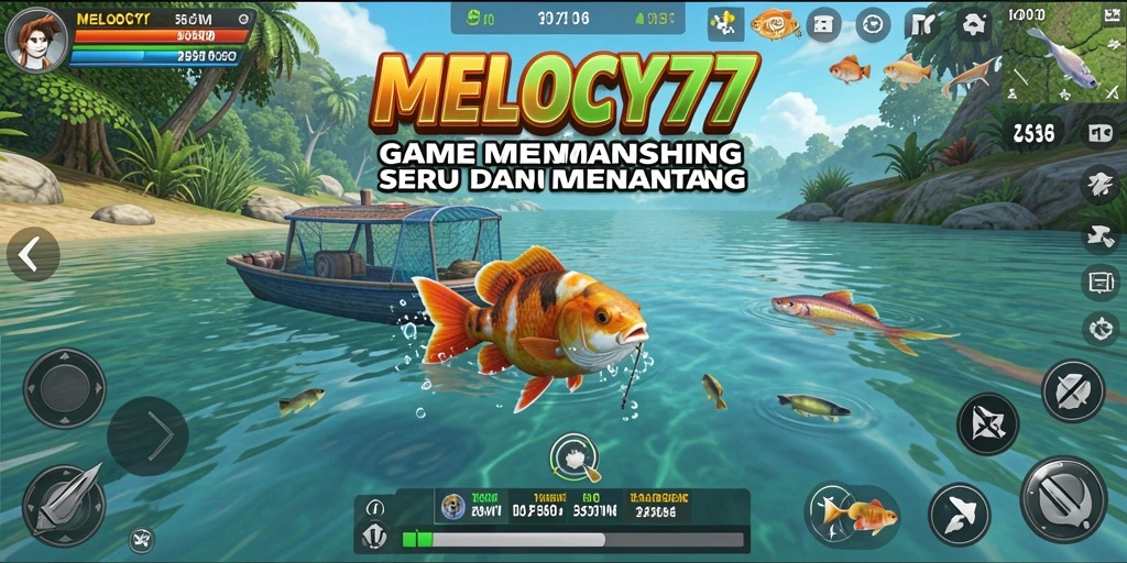 Tampilan menarik dari gameplay Fishing di MELODY77