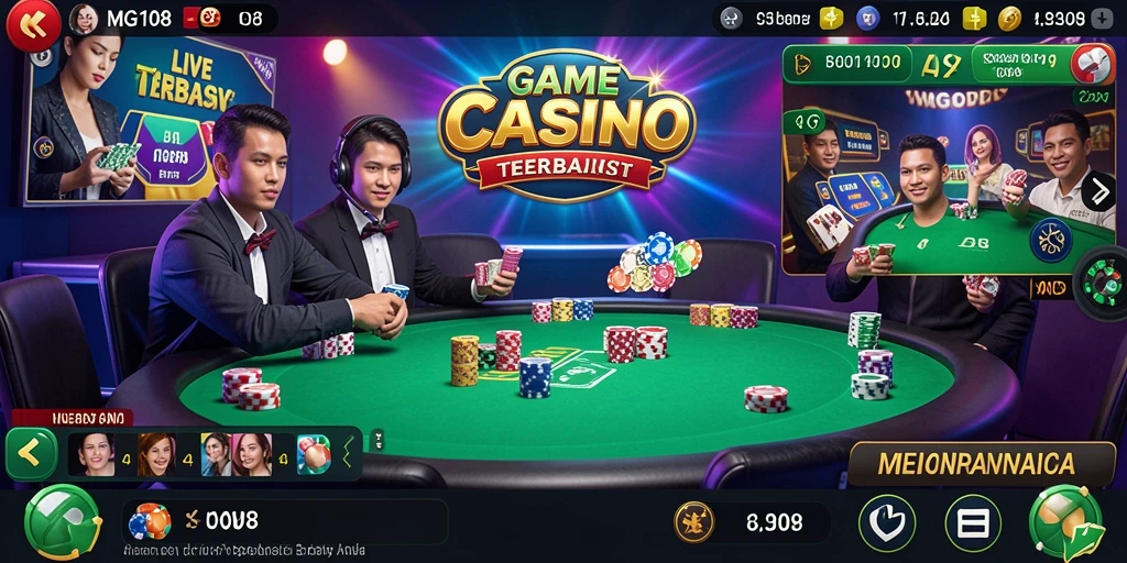 Tampilan gameplay MG108 yang mendebarkan di Live Casino.