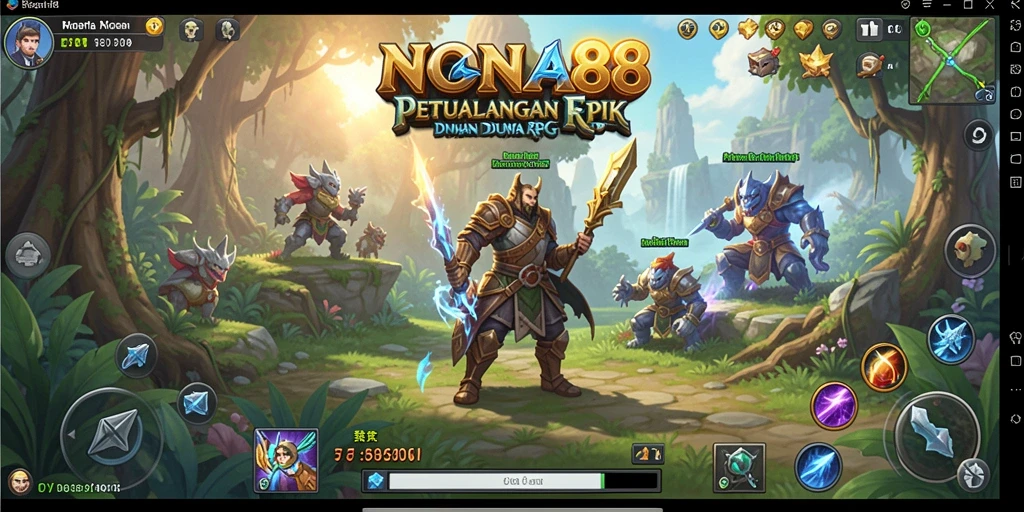 Tampilan gameplay NONA88 dengan petualangan RPG yang mendebarkan.