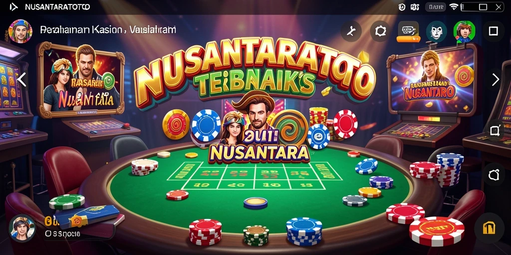 Tampilan seru gameplay NUSANTARATOTO dengan tema kasino.
