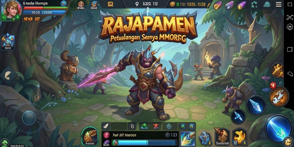 Gameplay seru RAJAPAMEN yang menampilkan pertempuran epik.