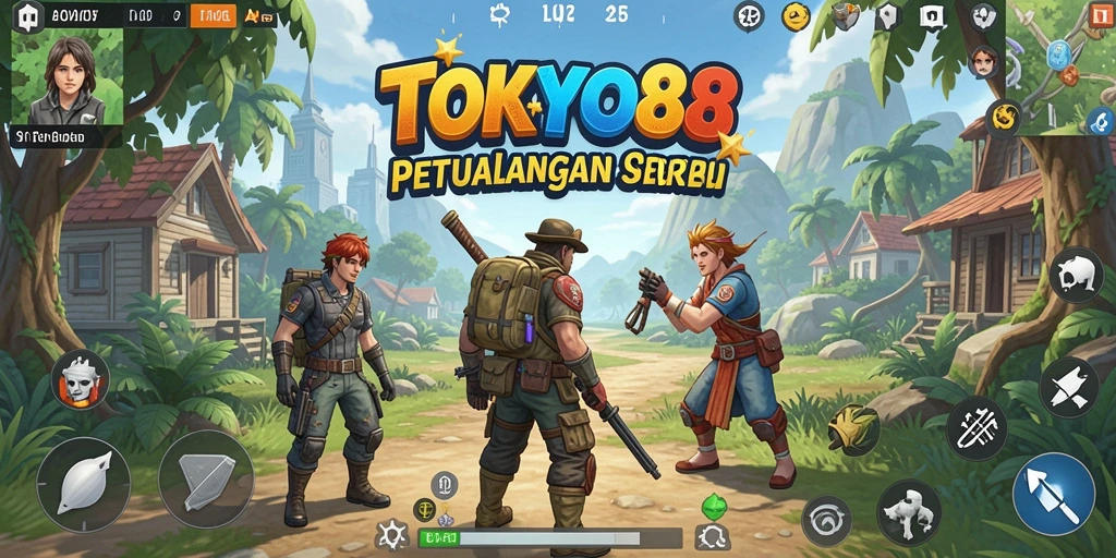 Screenshot gameplay TOKYO88 yang menampilkan petualangan di dunia terbuka.