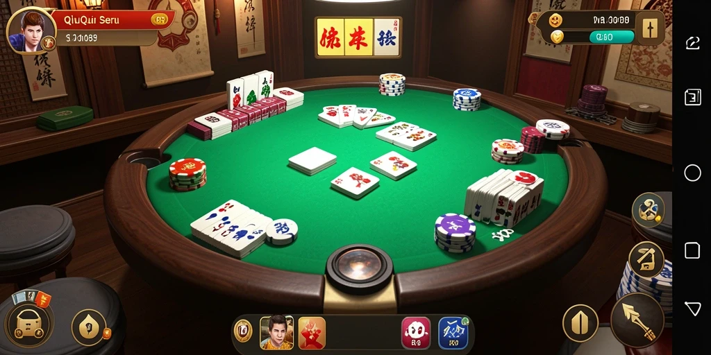 Screenshot gameplay WG87 yang menampilkan keseruan bermain QiuQiu.